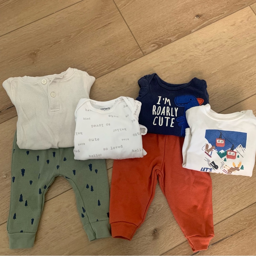 Bundle of 3-6 Months Winter/Spring Boys Clothes 6 Pieces
